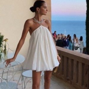 White flowing dress